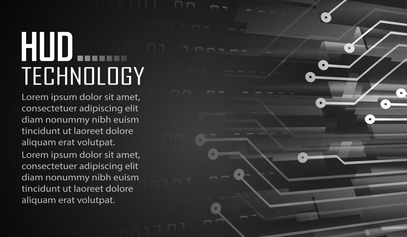 Fondo de concepto de tecnología futura de circuito cibernético de texto vector