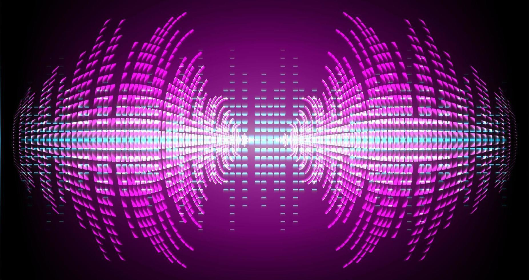 Sound waves oscillating dark light vector