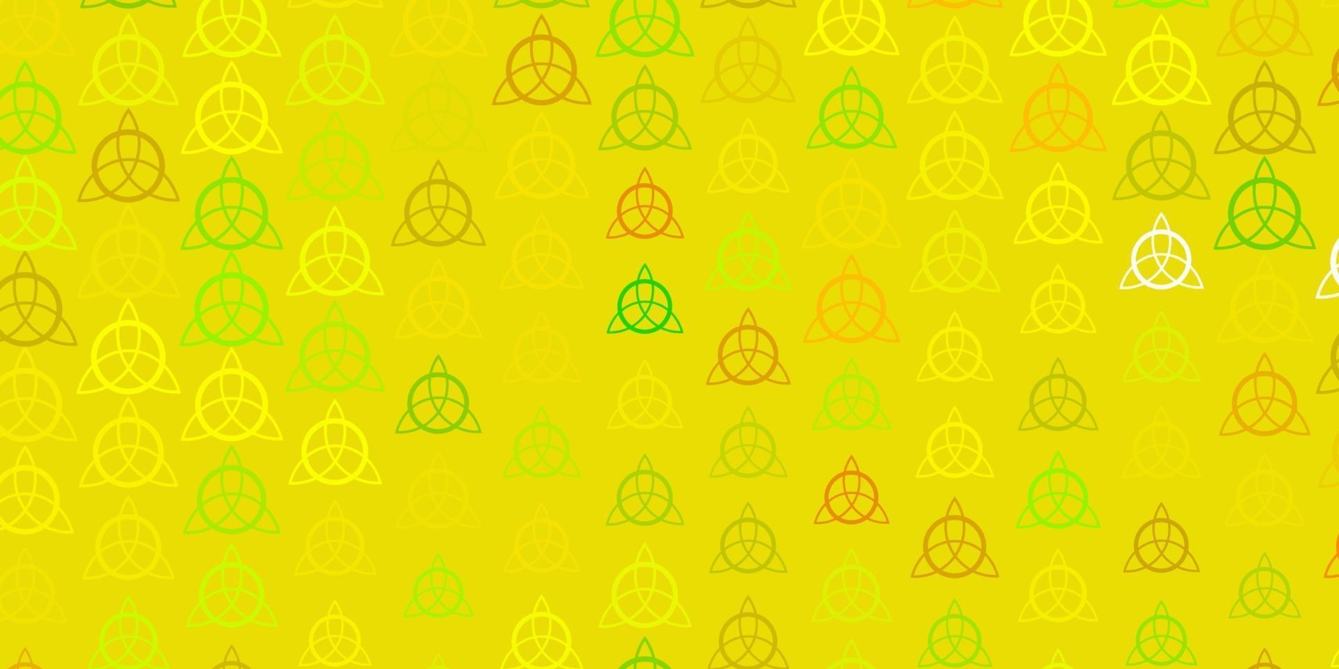 Light Green, Yellow vector pattern with magic elements.