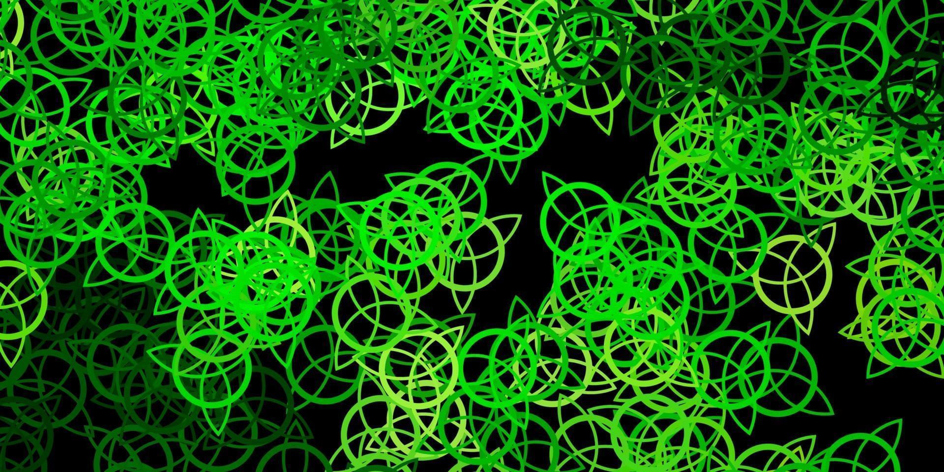 Dark Green, Yellow vector template with esoteric signs.