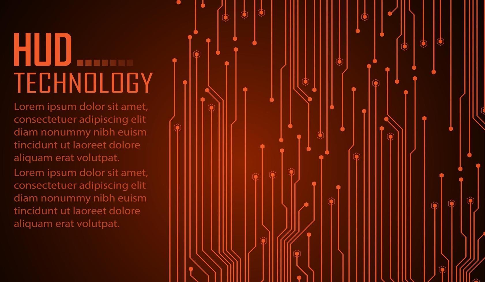 Fondo de concepto de tecnología futura de circuito cibernético de texto vector