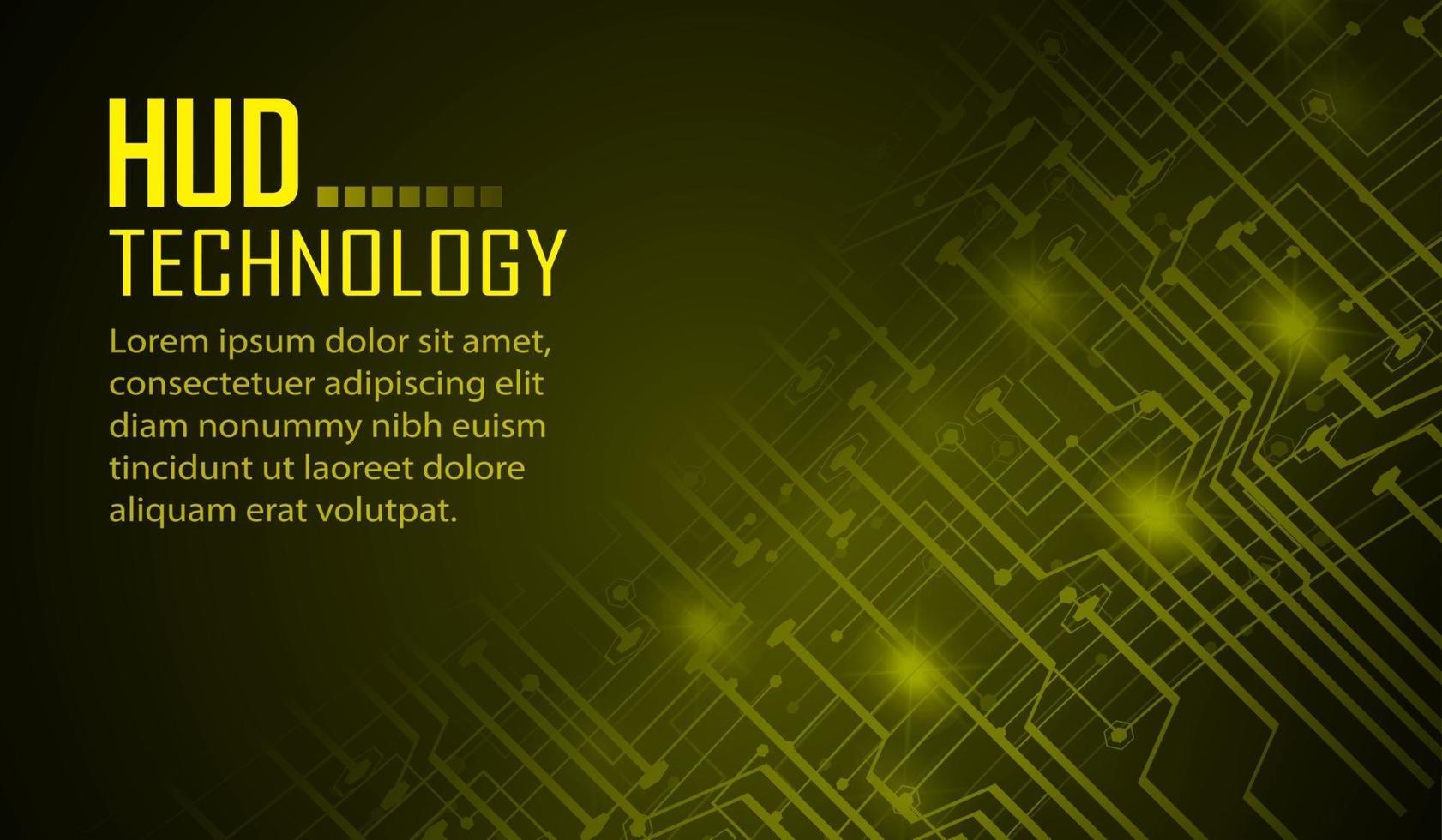 Fondo de concepto de tecnología futura de circuito cibernético de texto vector