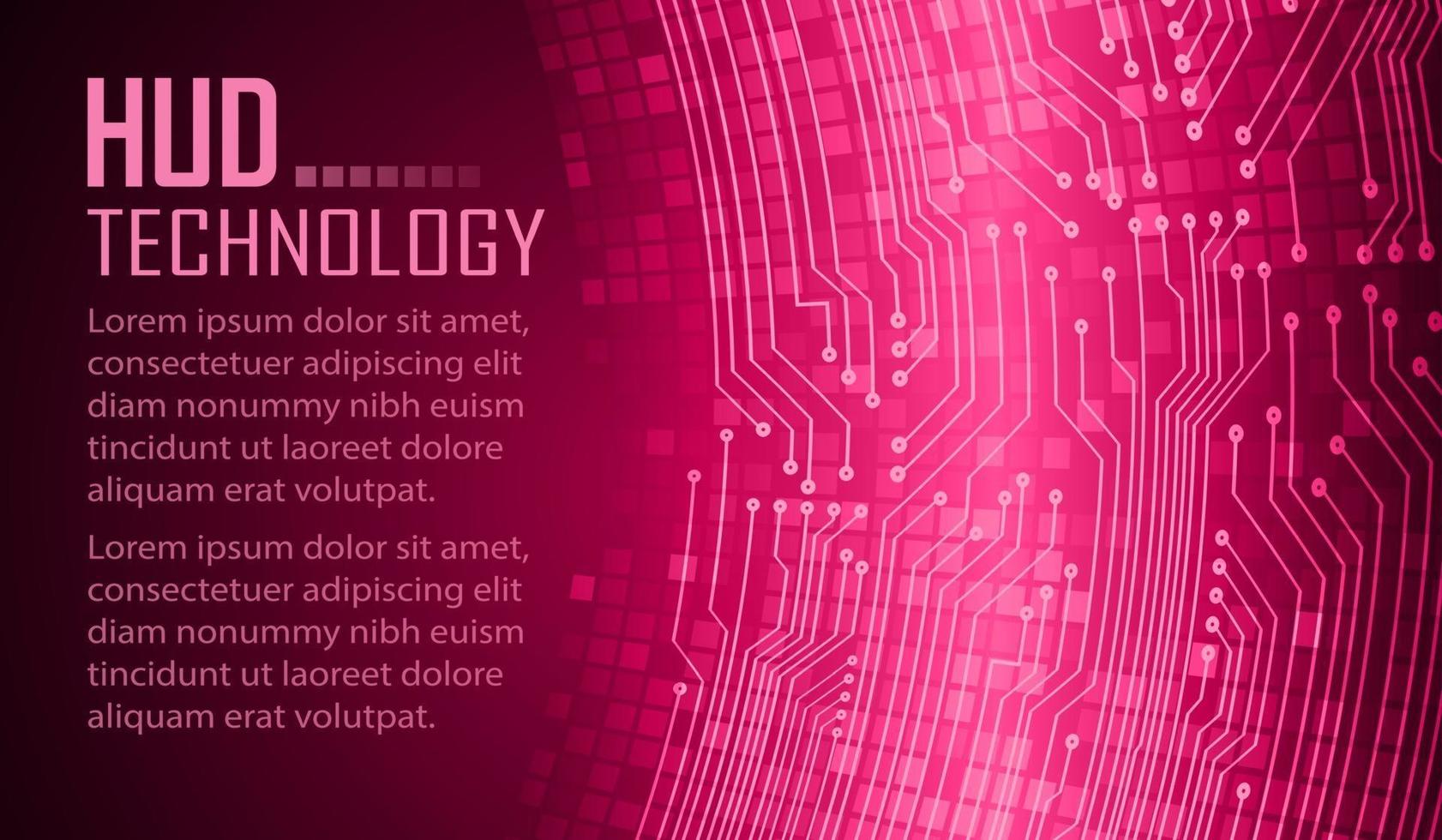 Fondo de concepto de tecnología futura de circuito cibernético de texto vector