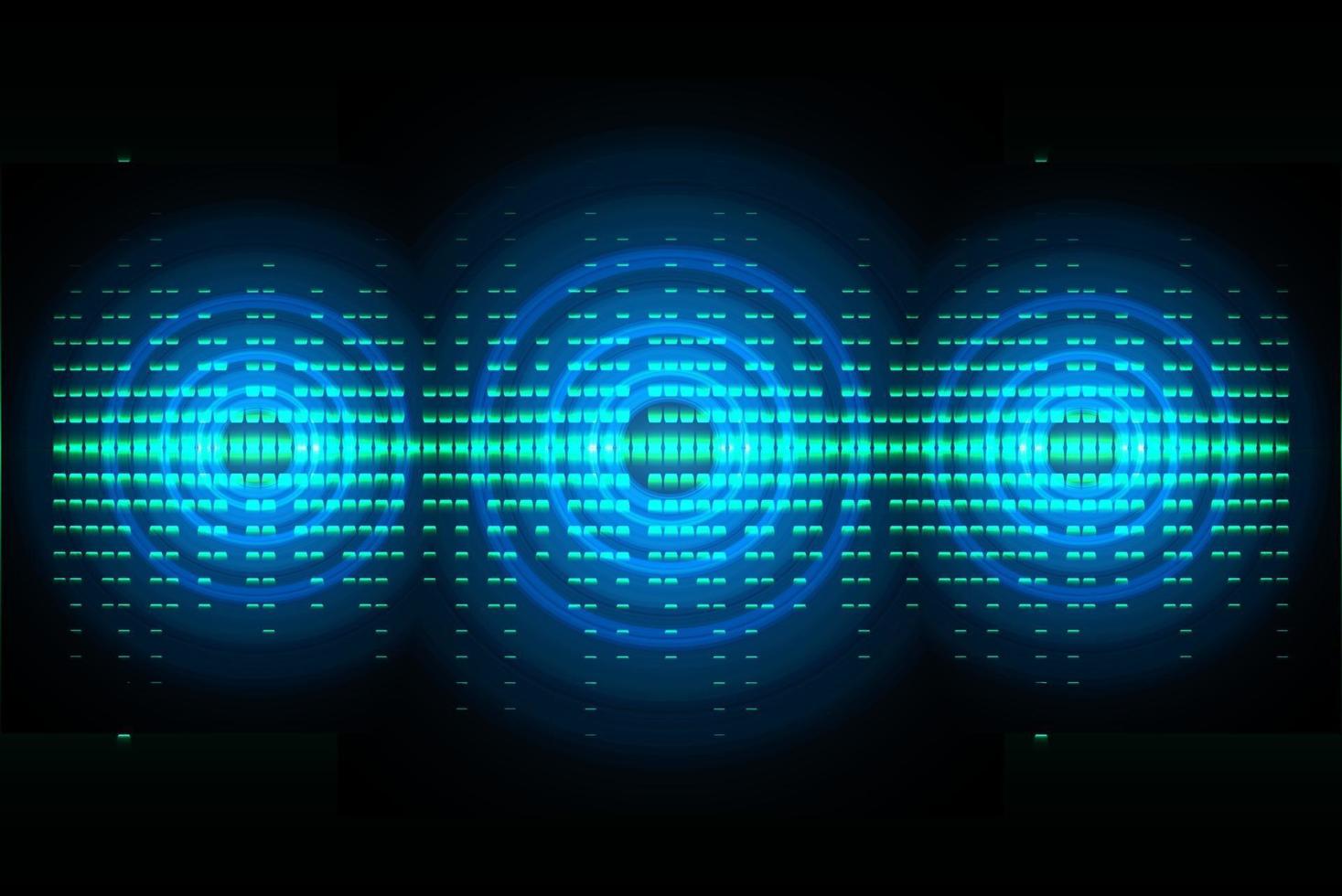 Sound waves oscillating dark light vector