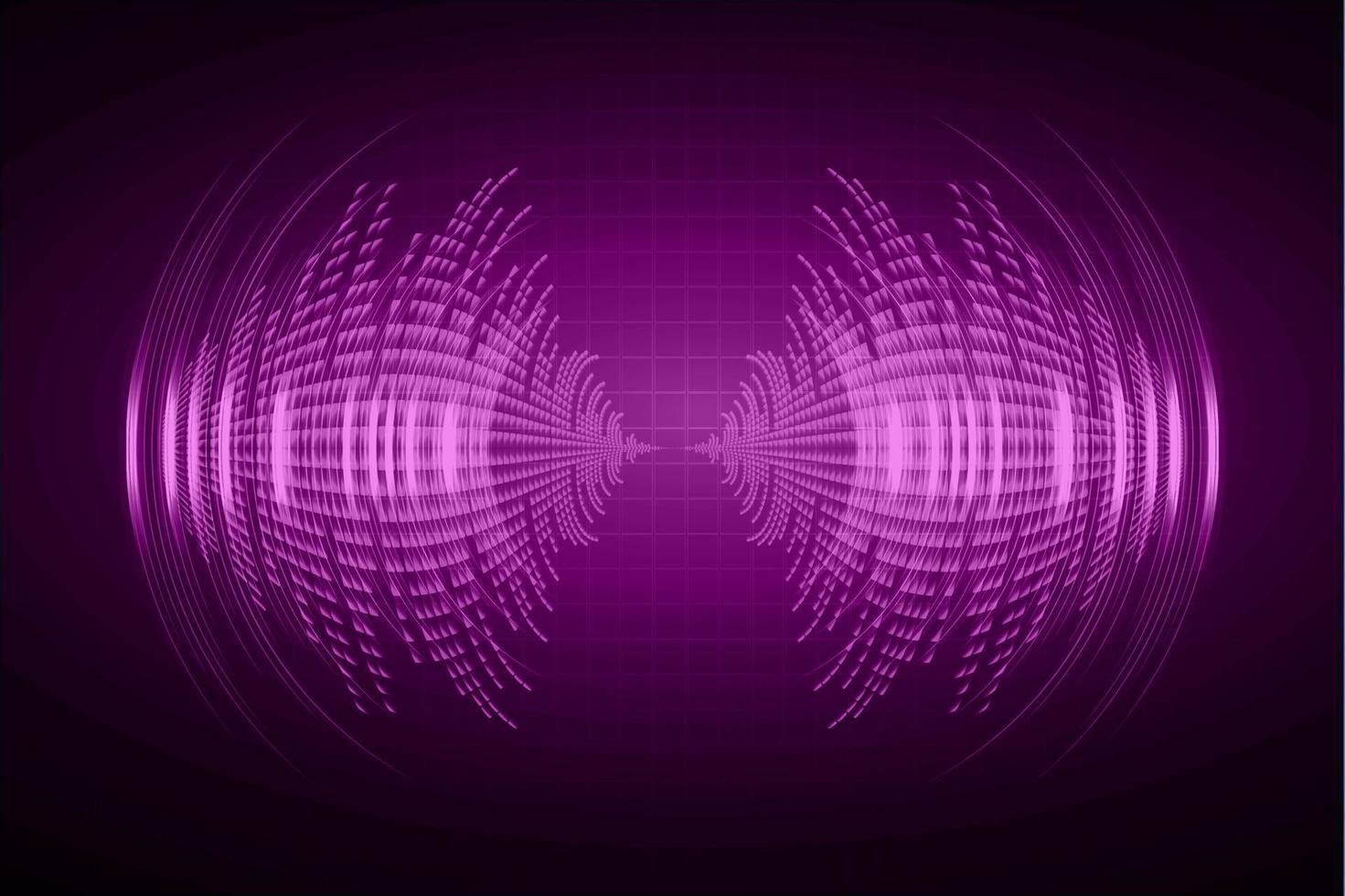 Sound waves oscillating dark light vector