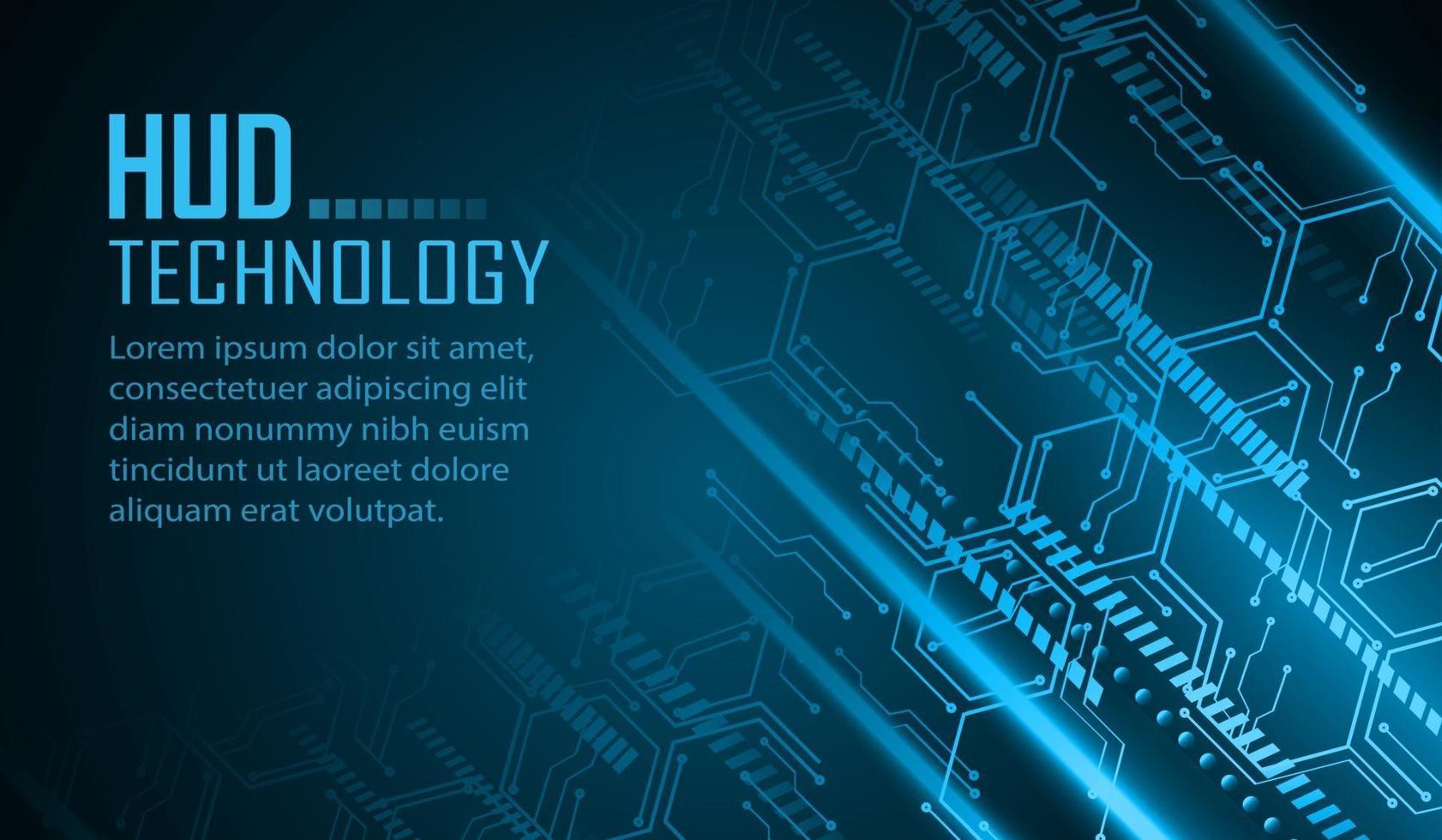 Fondo de concepto de tecnología futura de circuito cibernético, texto vector