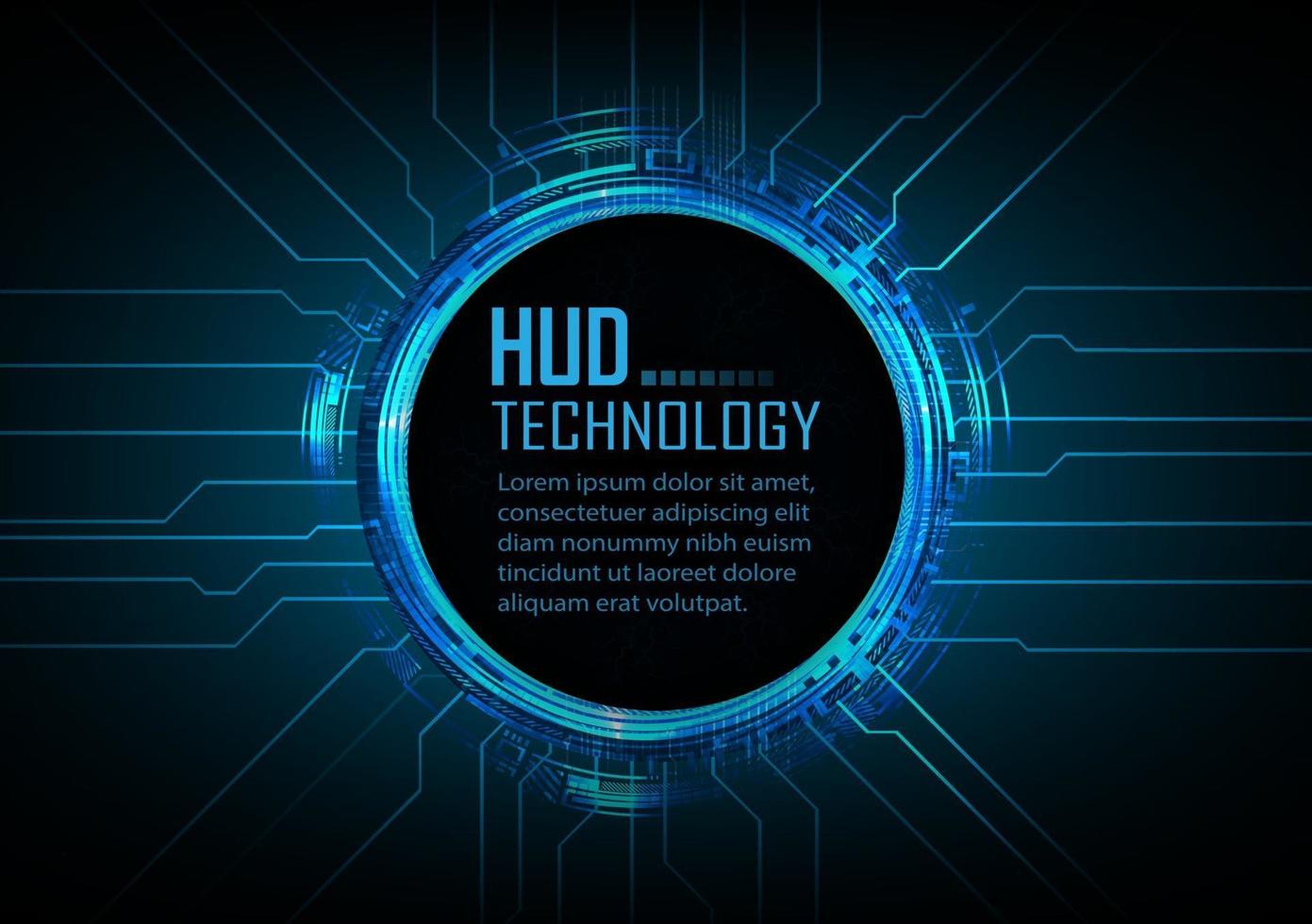 text cyber circuit future technology concept background vector