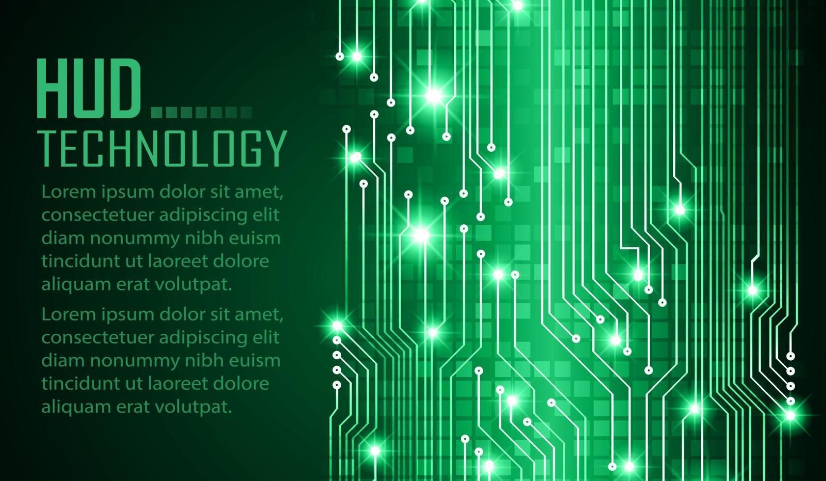 Fondo de concepto de tecnología futura de circuito cibernético de texto vector