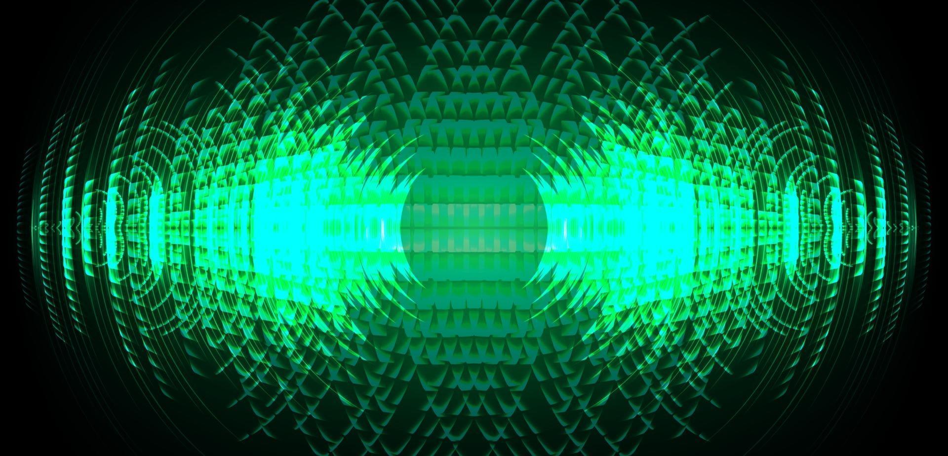 ondas de sonido oscilando luz oscura vector