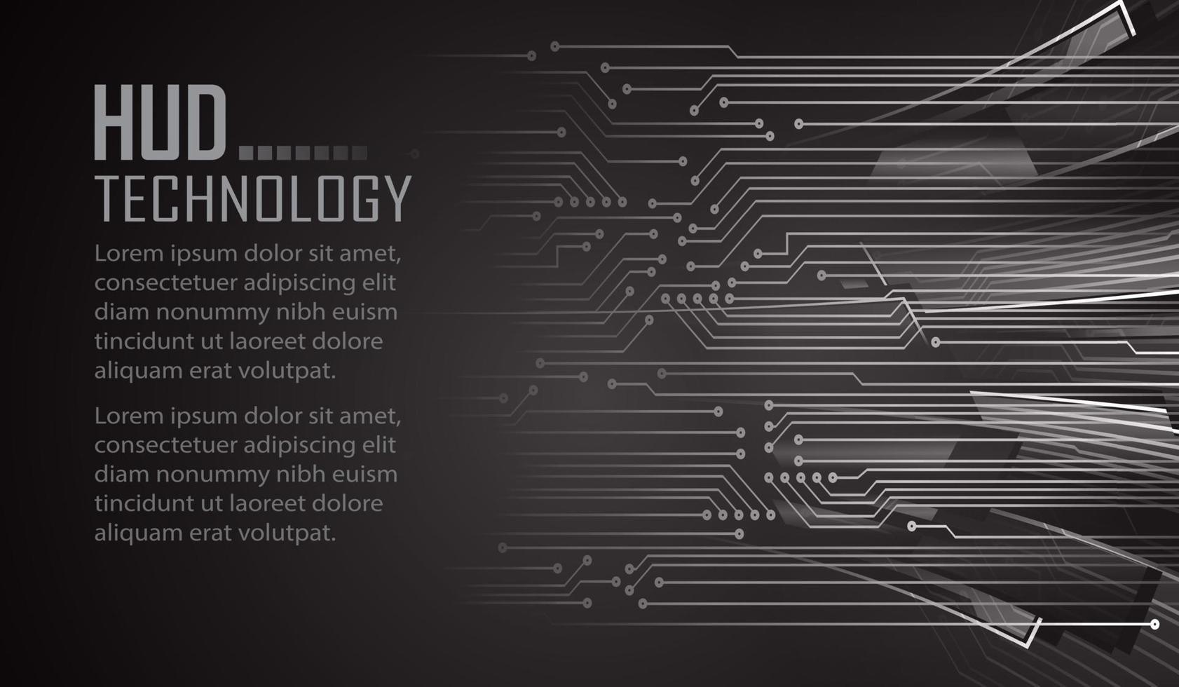 Fondo de concepto de tecnología futura de circuito cibernético de texto vector