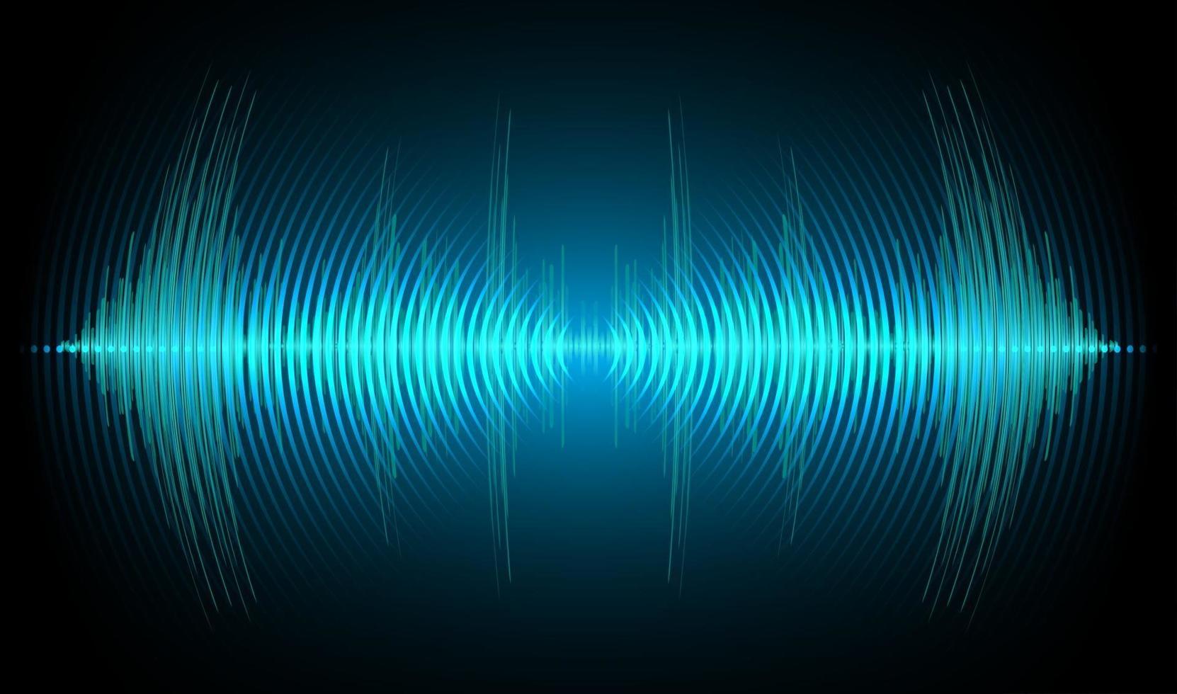 Sound waves oscillating dark light vector