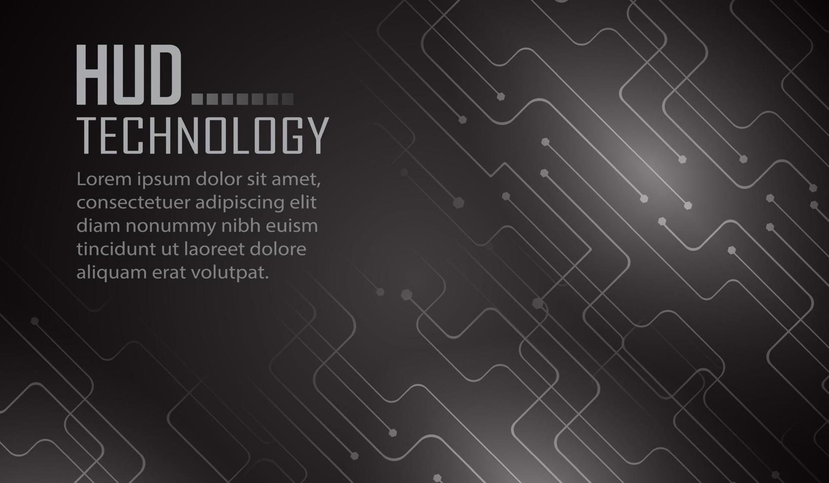 Fondo de concepto de tecnología futura de circuito cibernético de texto vector