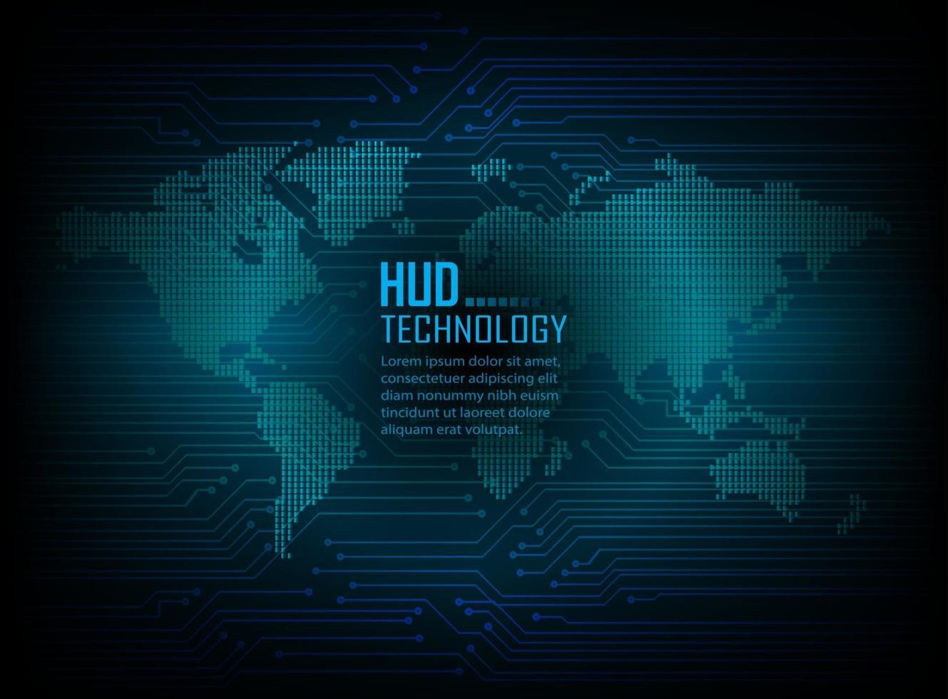 world binary circuit board future technology, blue hud cyber security vector