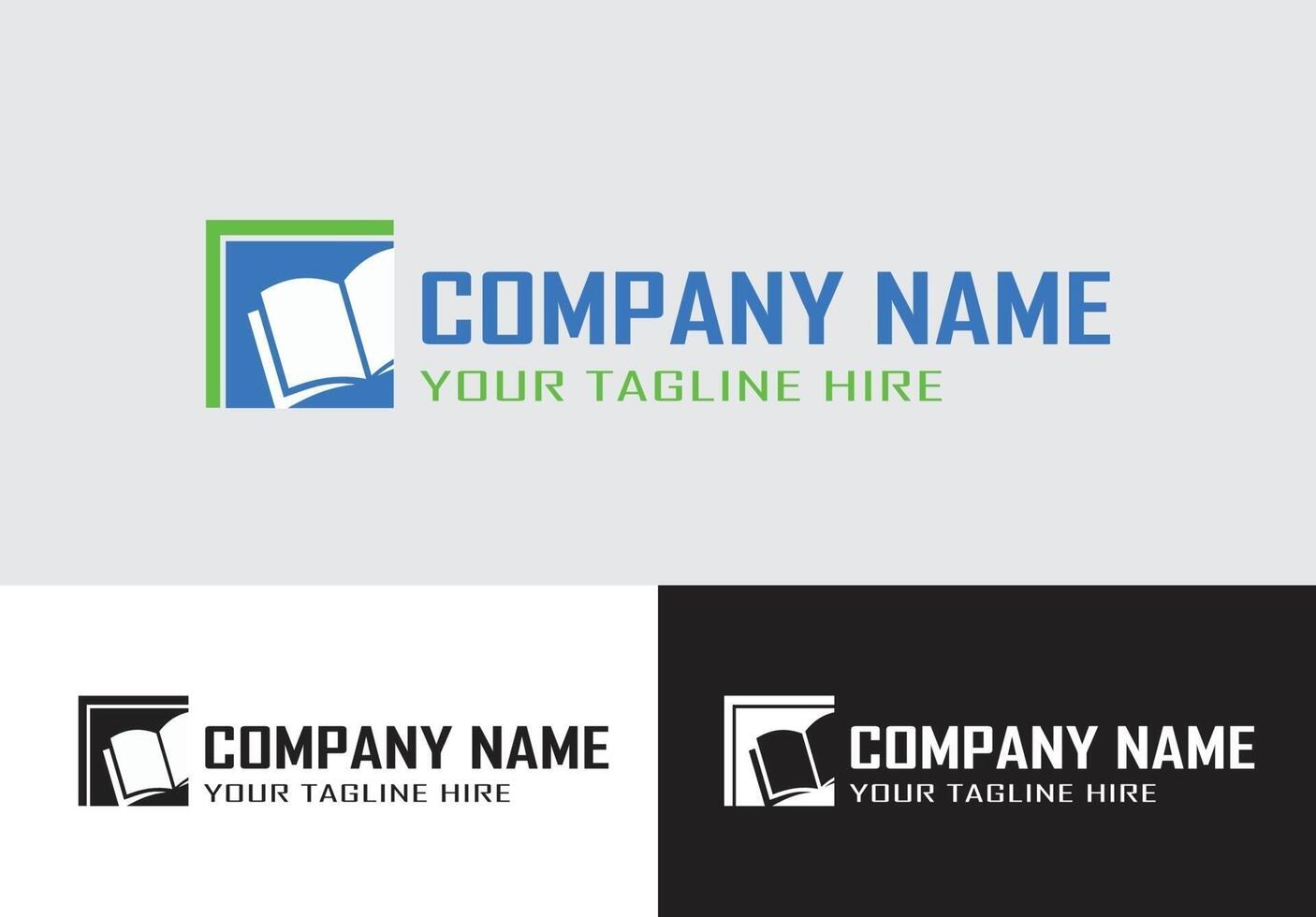 book shop logo concept vector