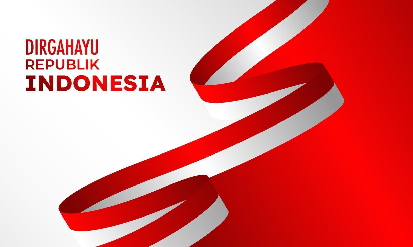 feliz dia de la independencia de indonesia vector