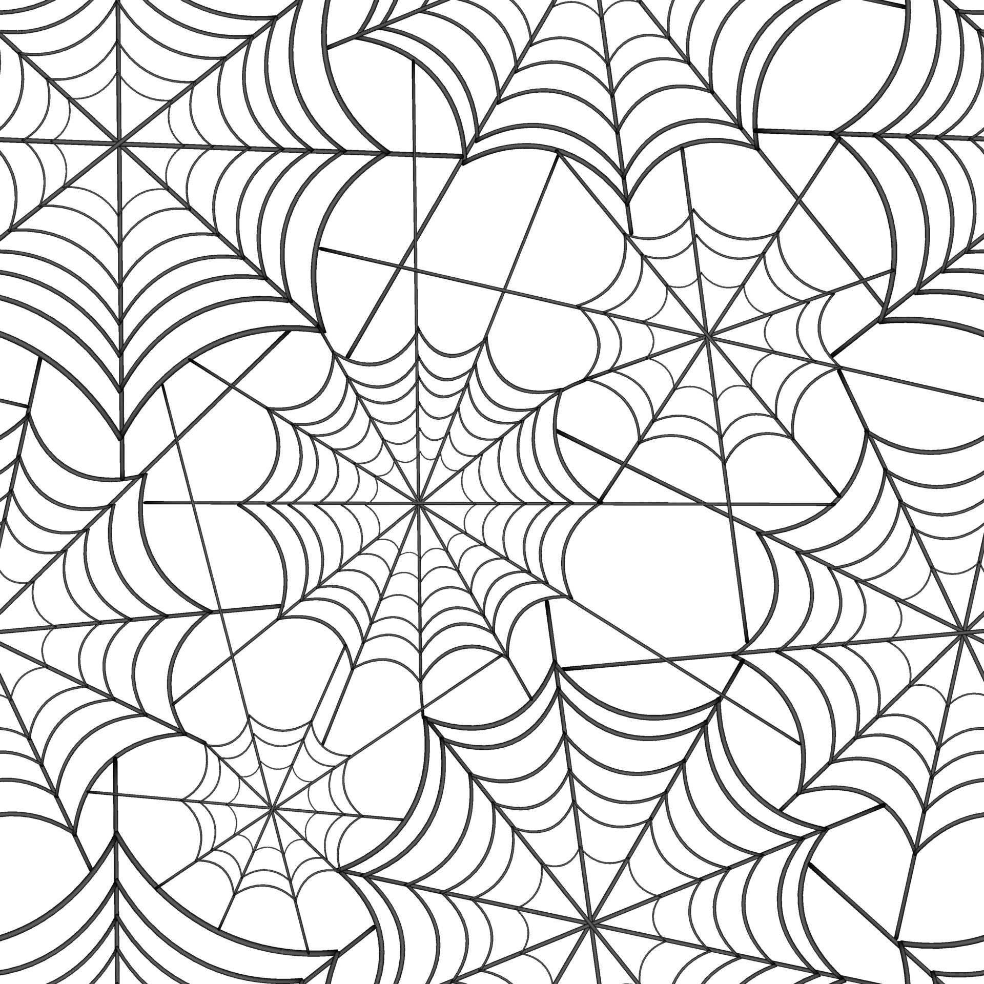 What is a spider web pattern?