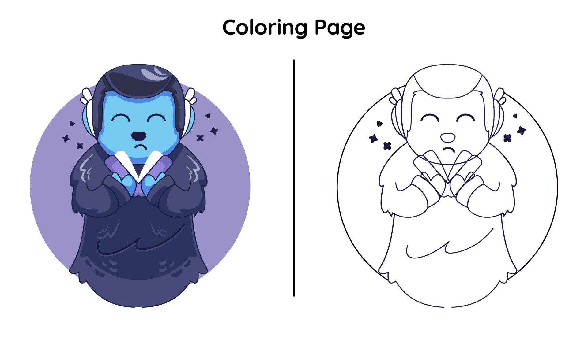 super hero with coloring page 3130193 Vector Art at Vecteezy