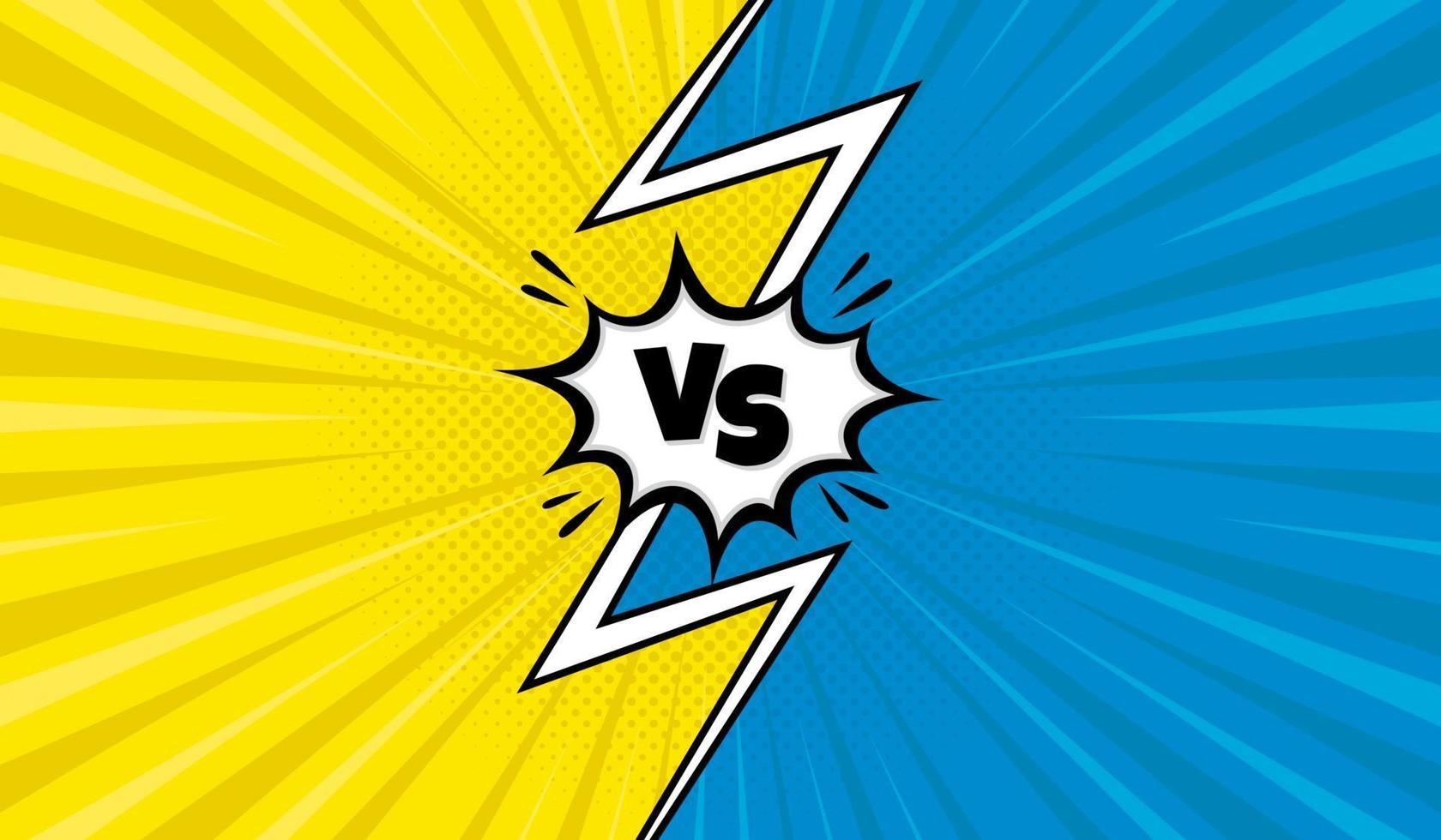 Yellow and blue versus background vector