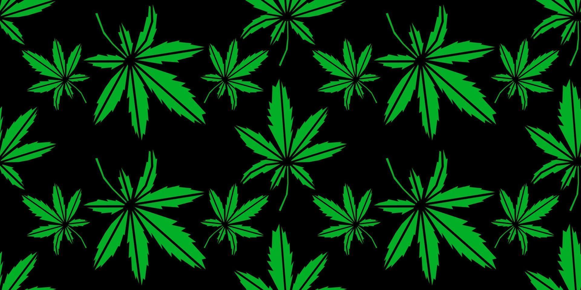 cannabis leaf seamless pattern colored vector