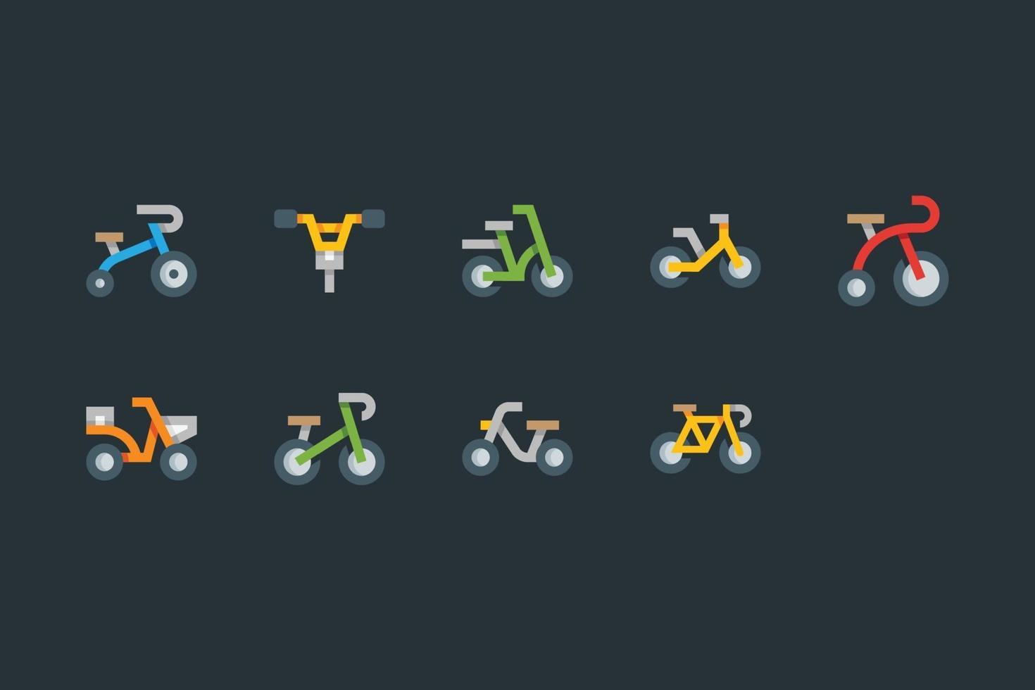 iconos de vector de bicicleta