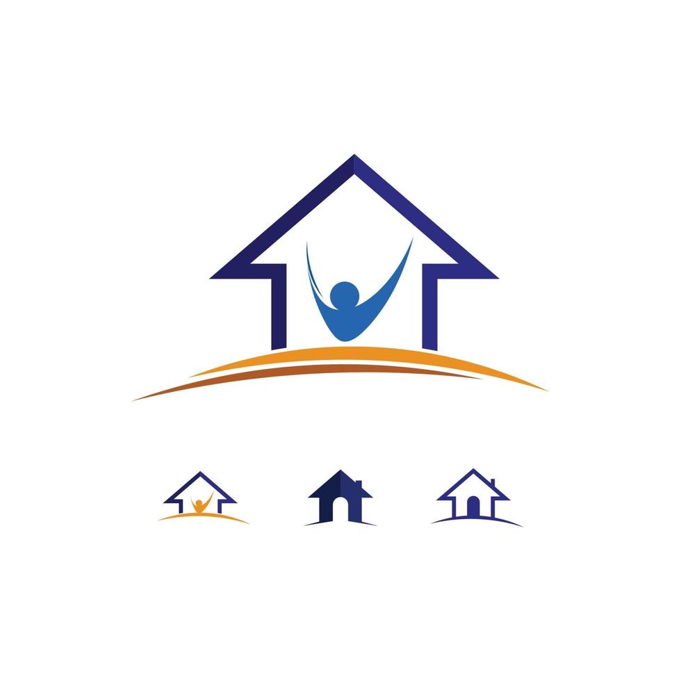 Real estate and home buildings vector logo icons template