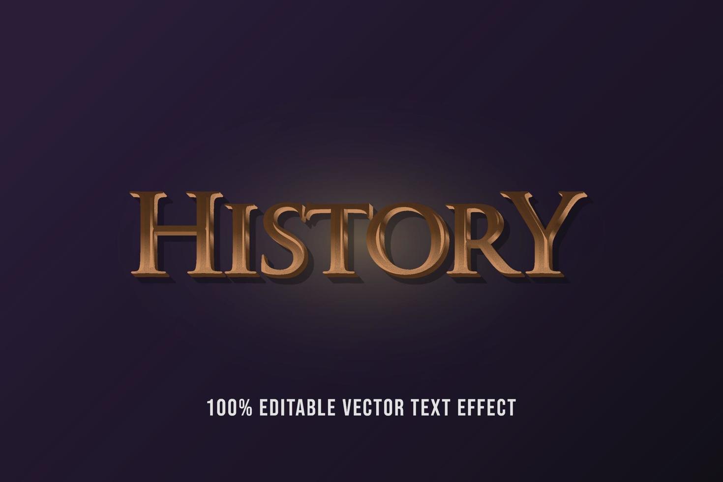 history text effect graphic style, editable gold text effect vector