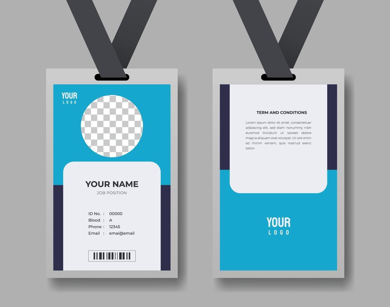 minimalist id cards template with abstract design  for company stuff vector