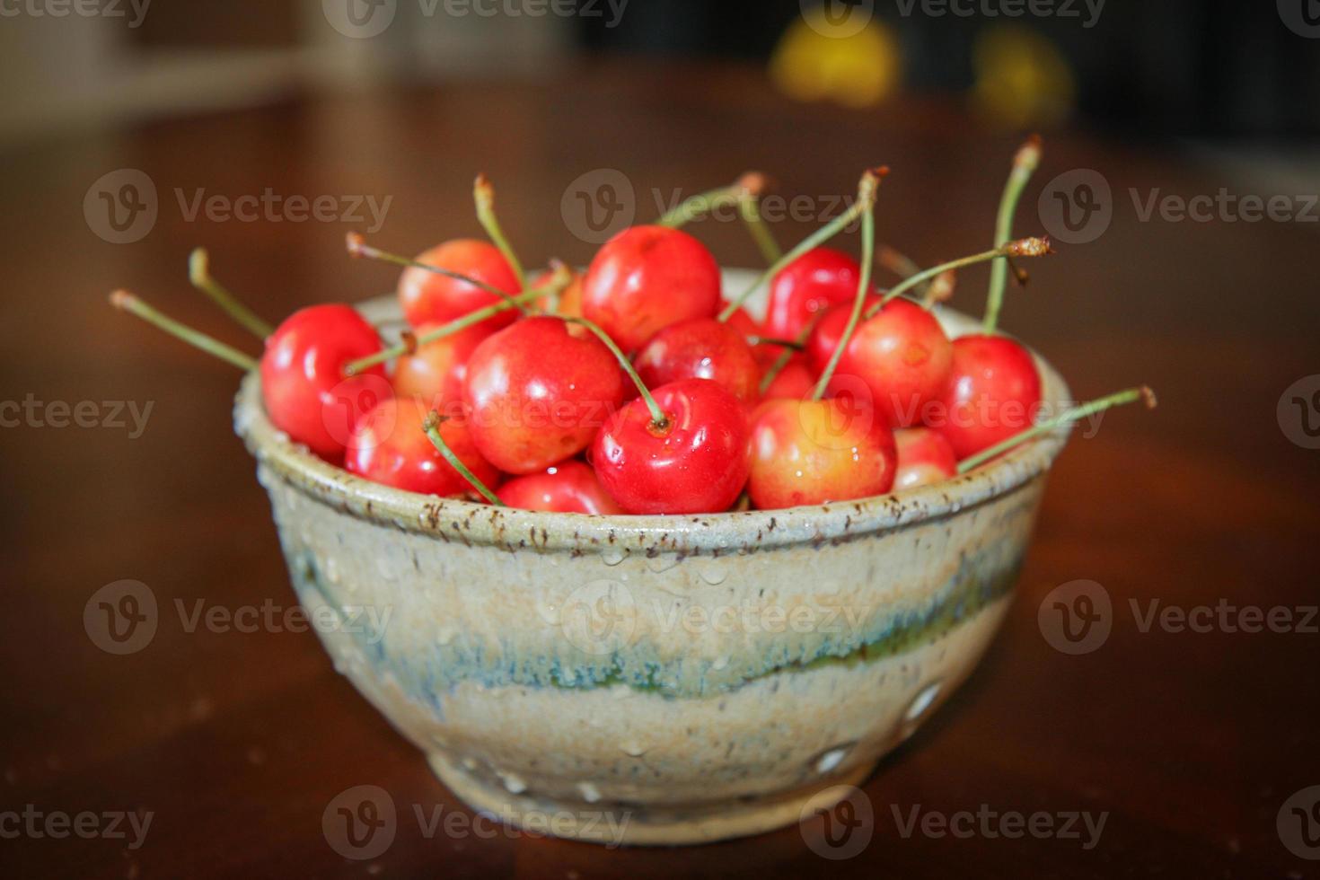 bowl of fresh cherries photo