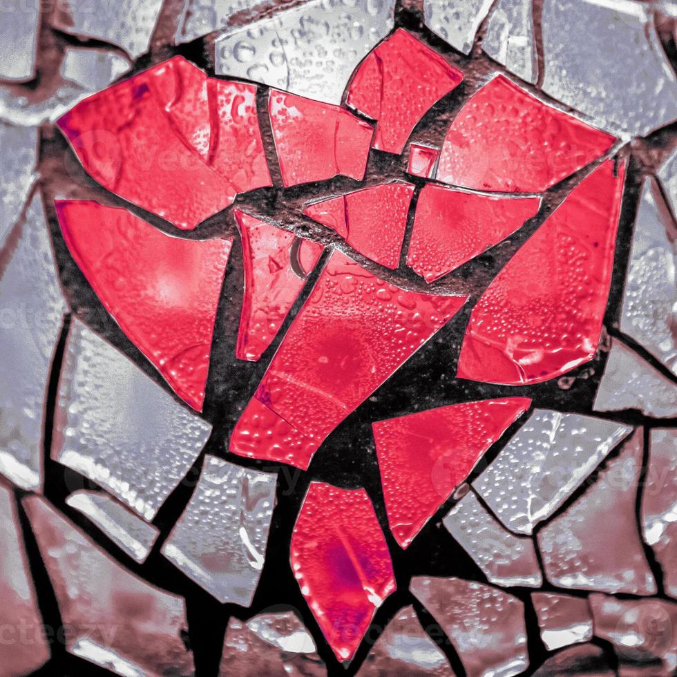 broken glass heart photo
