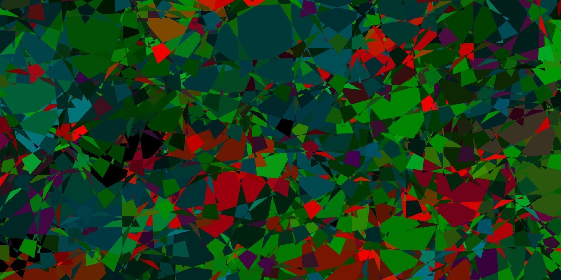 Dark Multicolor vector background with triangles.