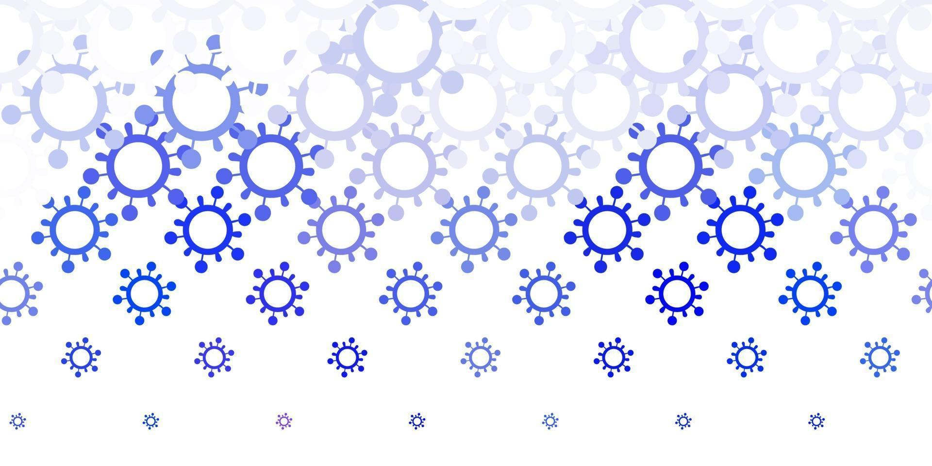Light BLUE vector backdrop with virus symbols.