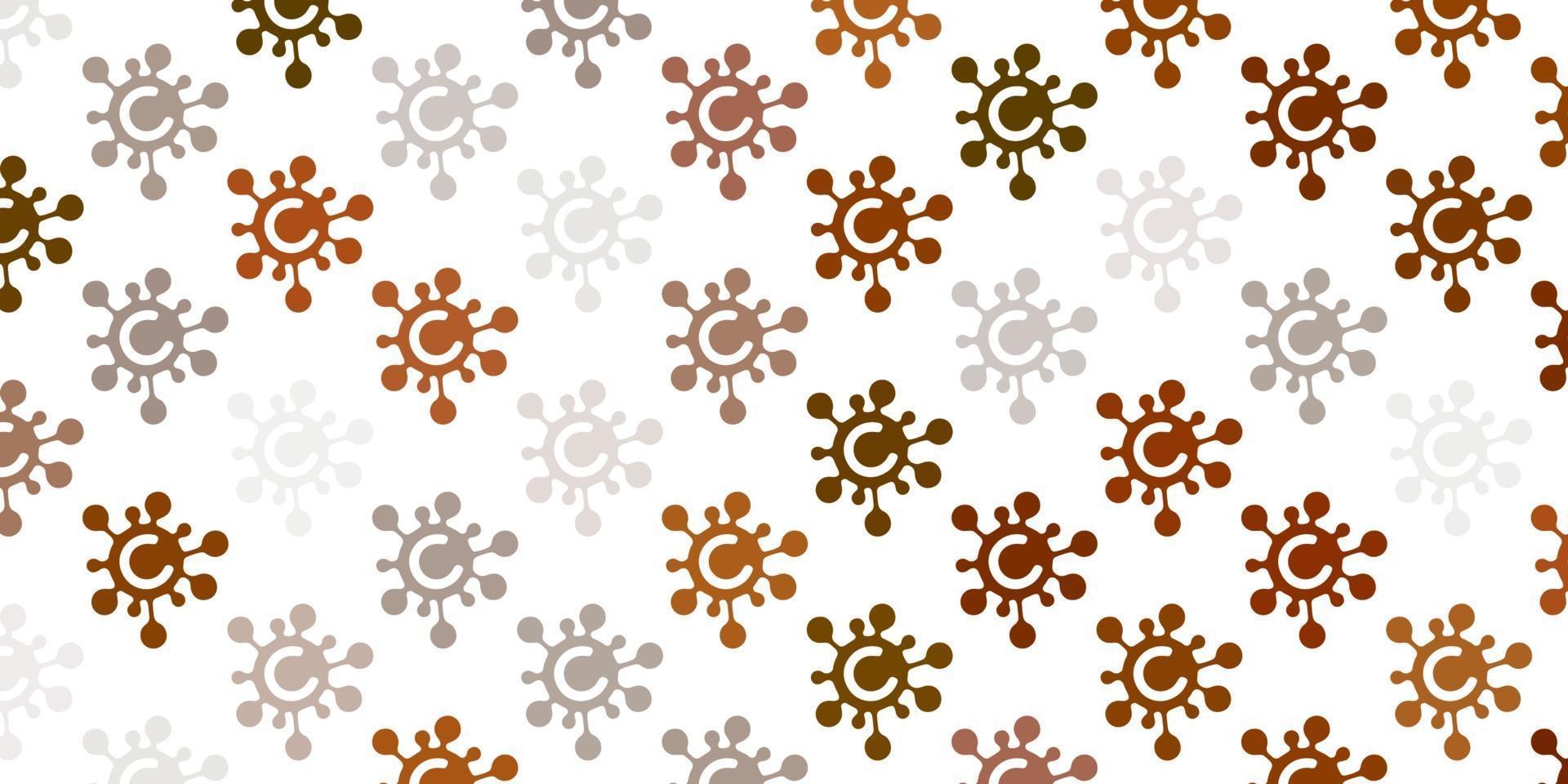 Light Orange vector texture with disease symbols.