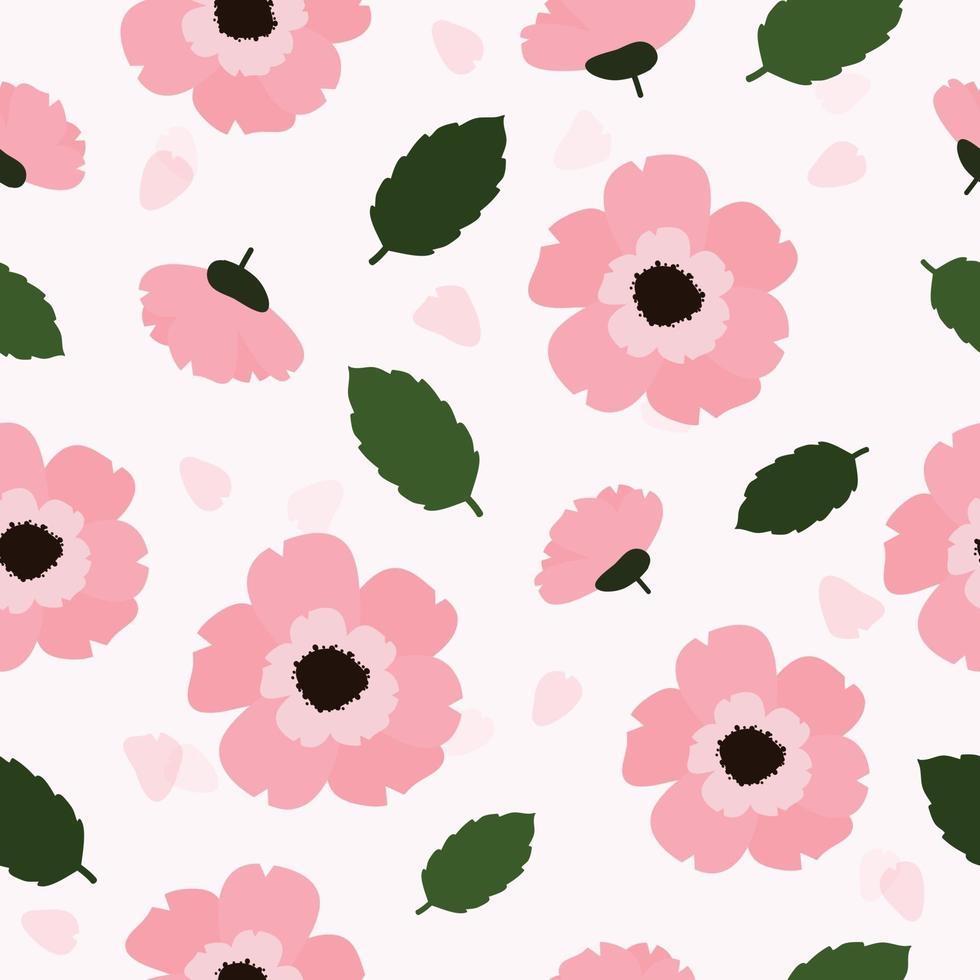 Seamless cute sweet floral pattern background vector