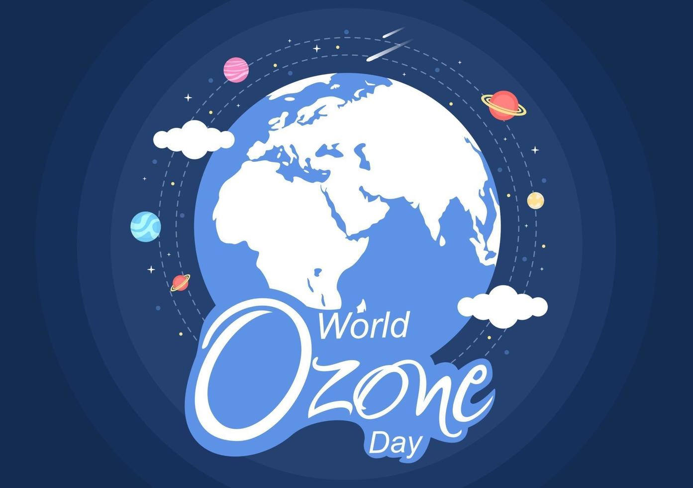 World Ozone Day Background Vector Illustration