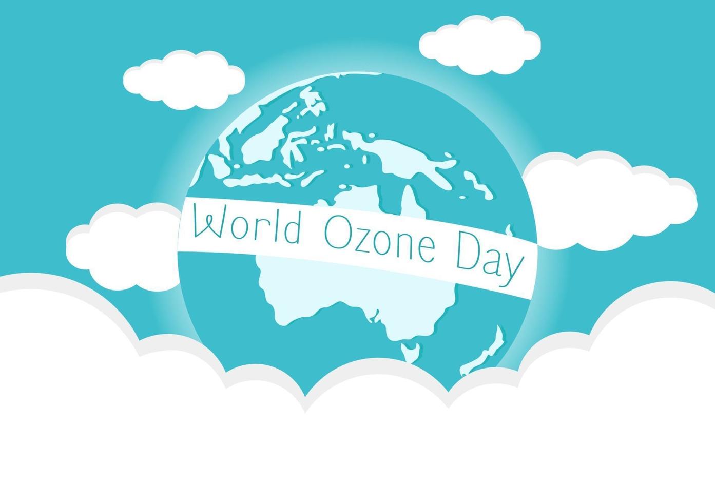 World Ozone Day Background Vector Illustration