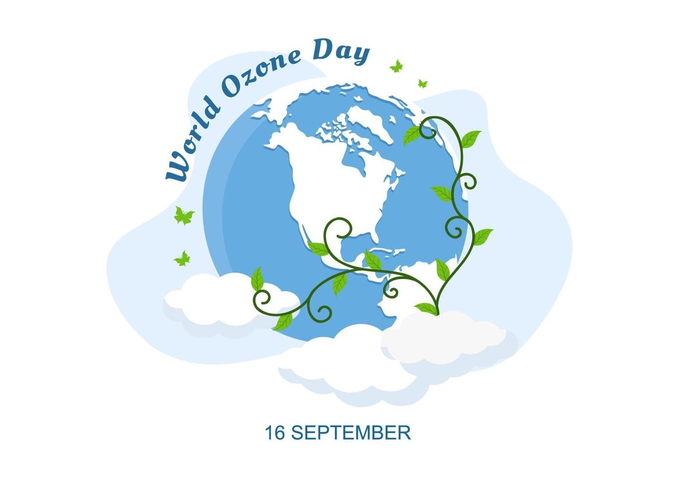 World Ozone Day Background Vector Illustration