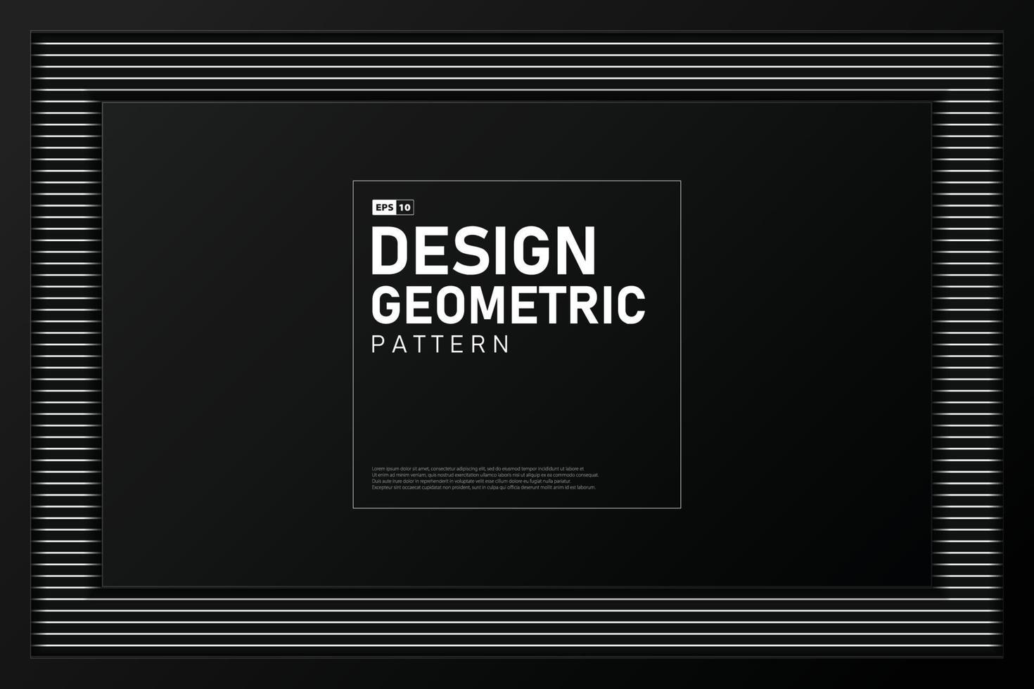 Abstract design artwork of black geometric artwork background. vector