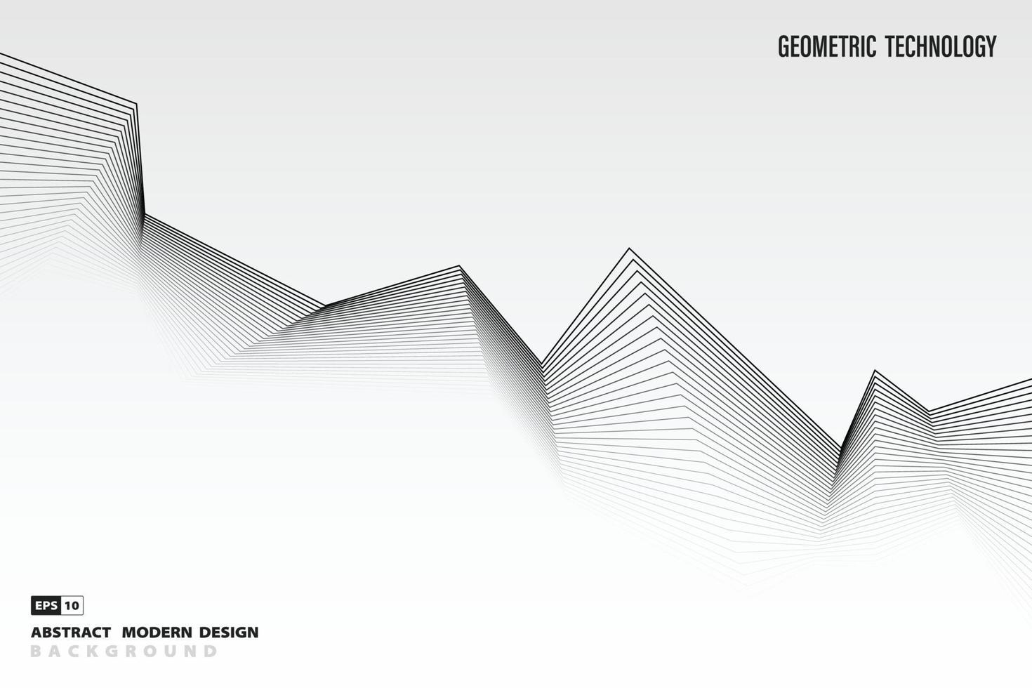 Abstract black and white pattern line design decoration background. vector