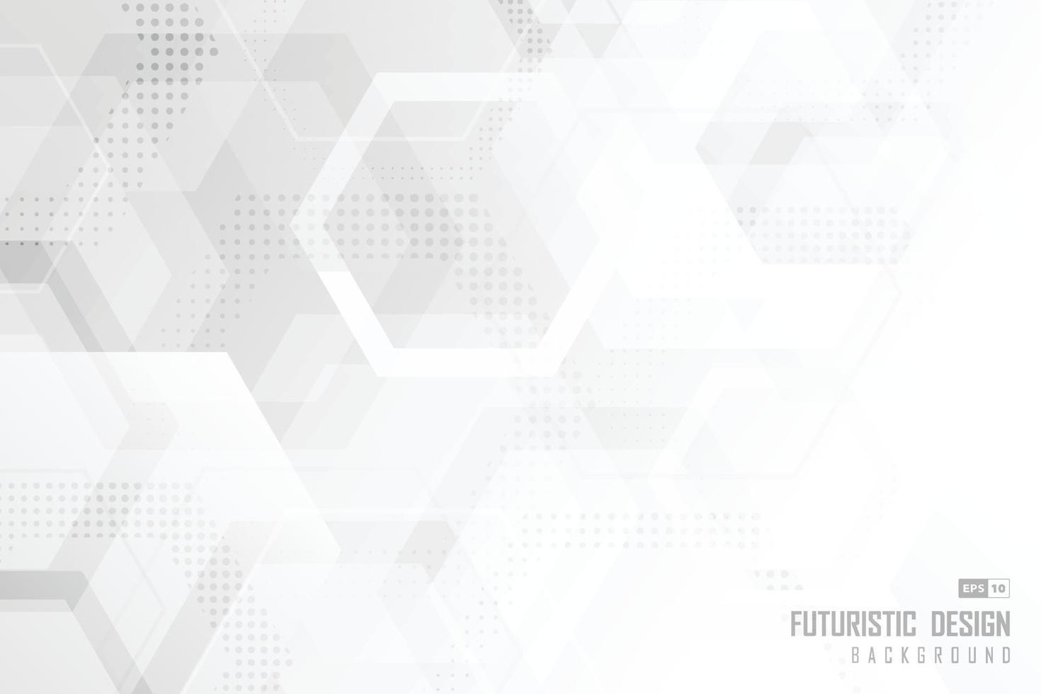 Abstract trendy technology of gradient white and gray background. vector