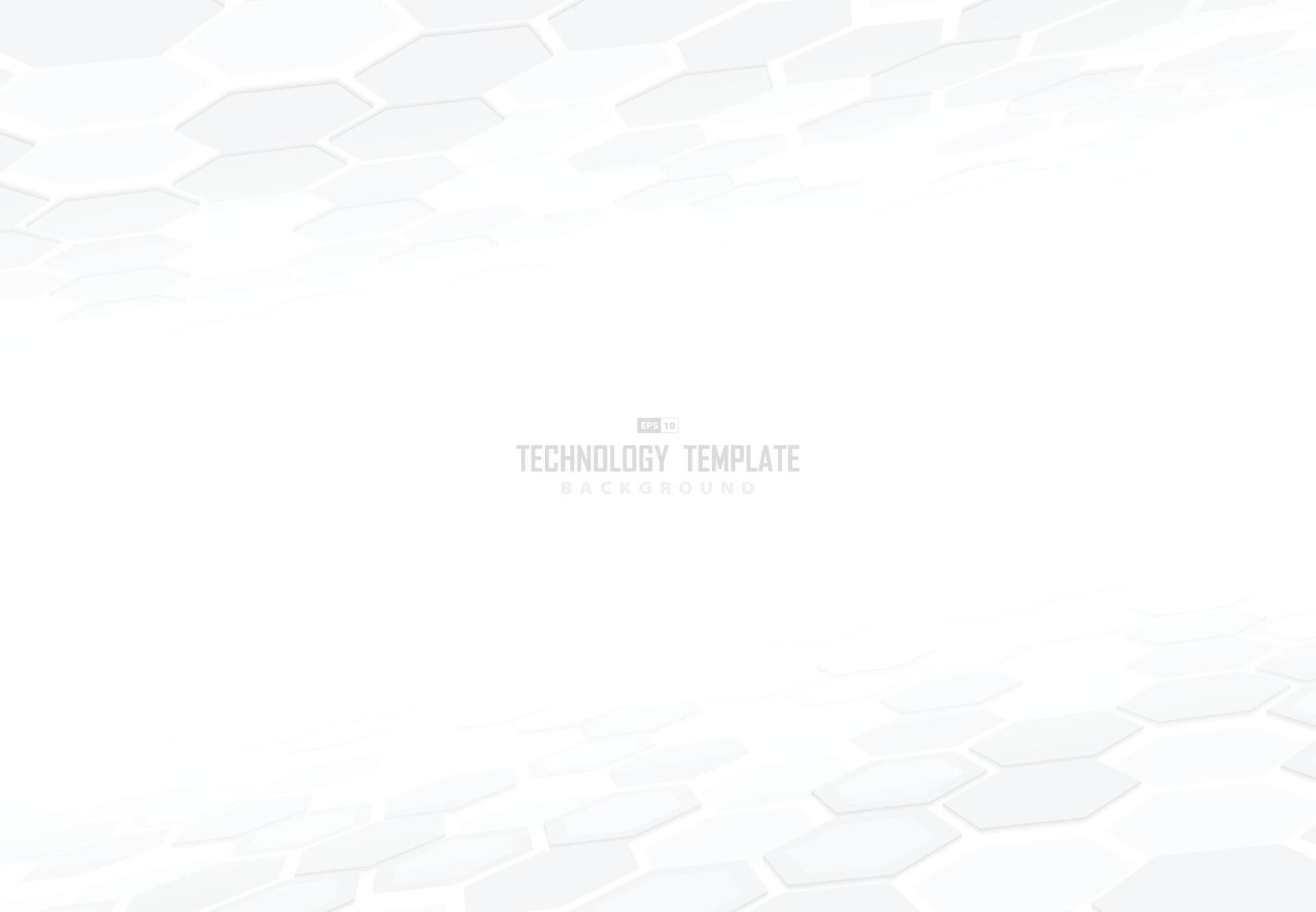 Abstract technology hexagonal pattern design shadow background. 3131779 ...