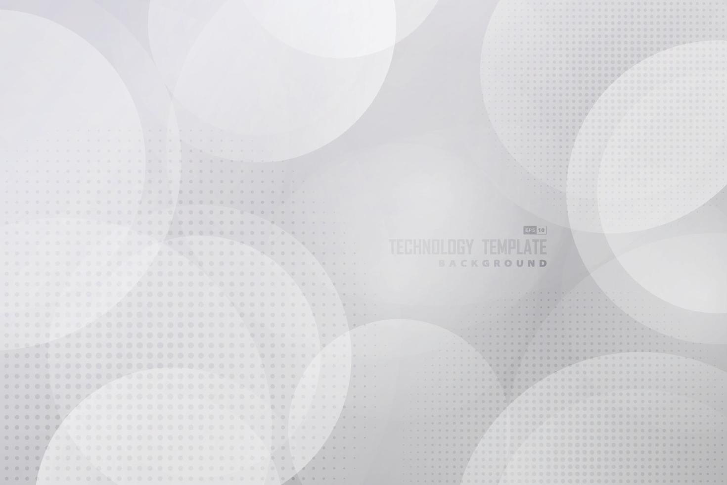 Abstract gradient white and gray geometric technology background. vector