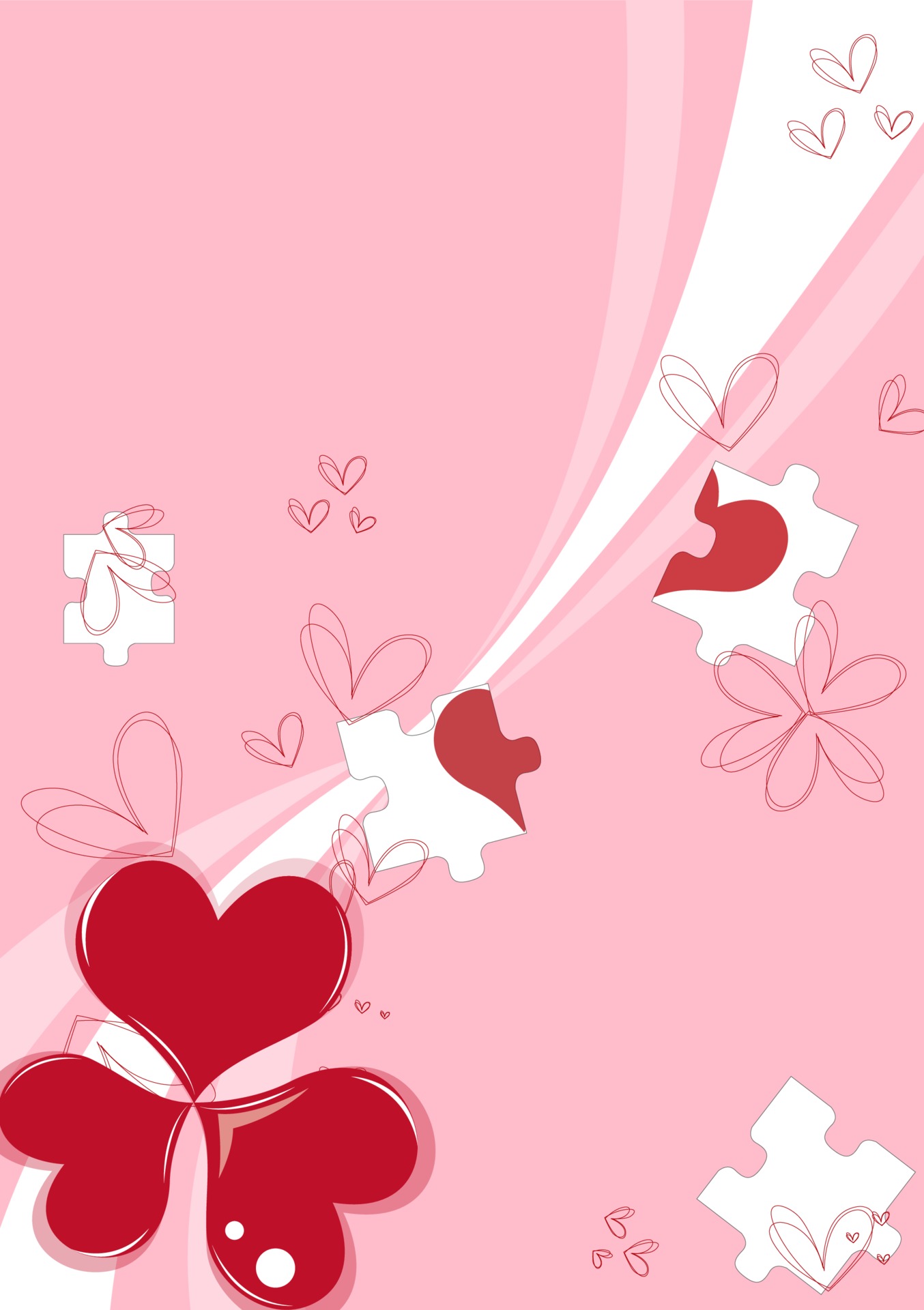Fondo de tema de rompecabezas de amor para diseños de ...