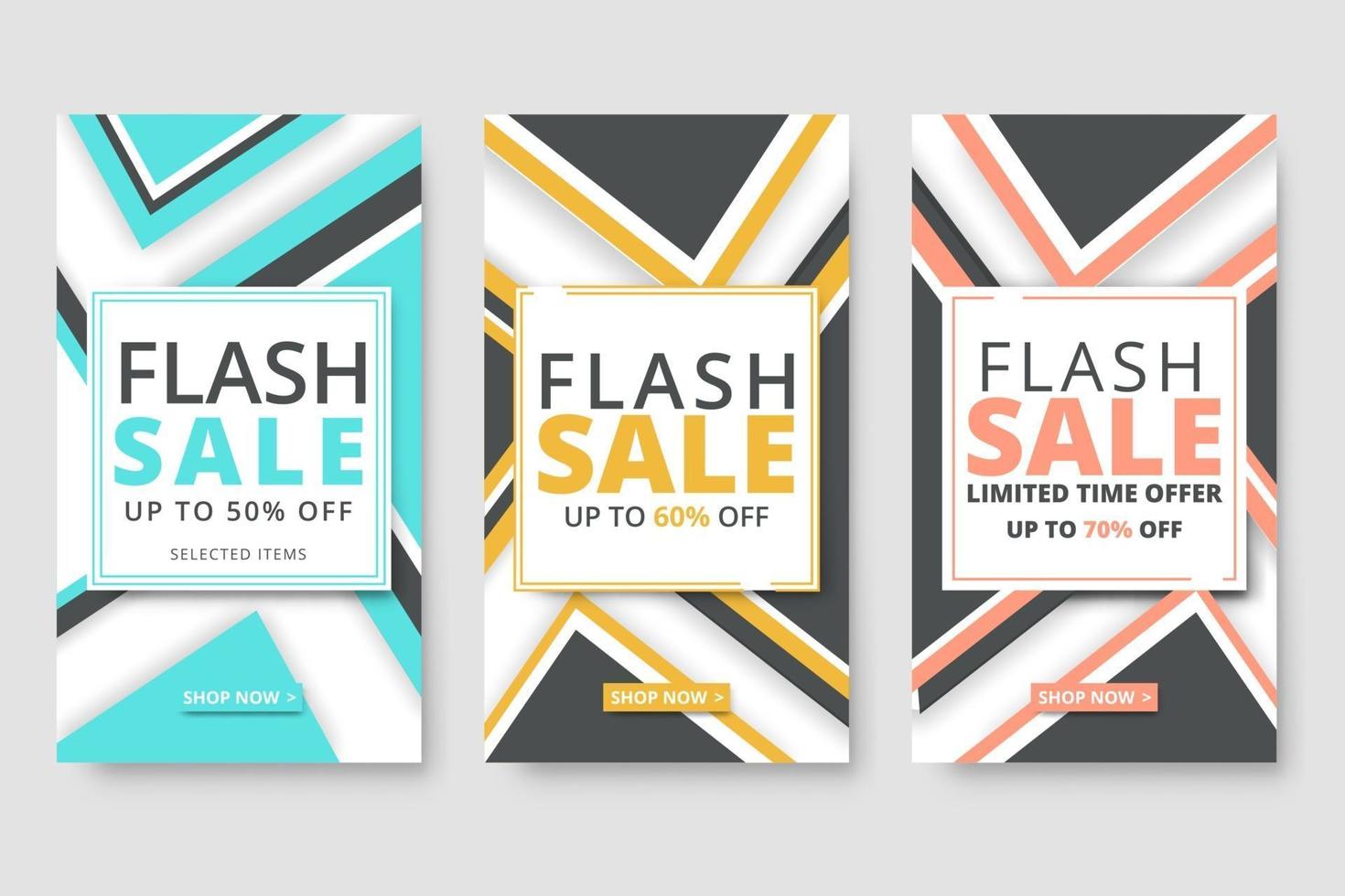 sale discount promotional banner template for social media story vector