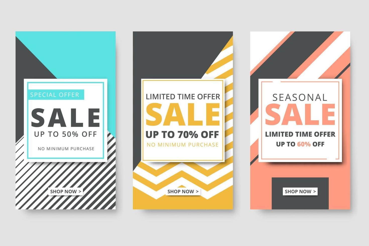 sale discount promotional banner template for social media story vector