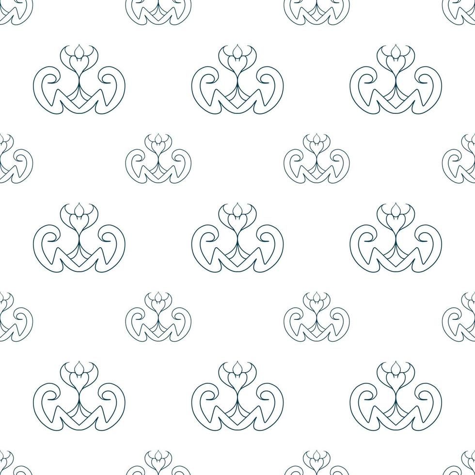 Hand-drawn  seamless repeatable patterns. Vector repeat pattern