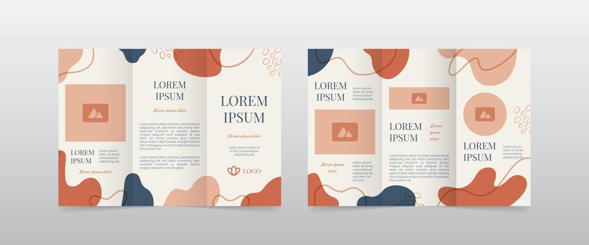 modern feminine trifold brochure layout vector