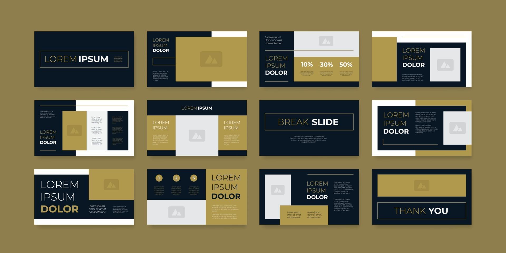 modern and elegant presentation slide layout design vector