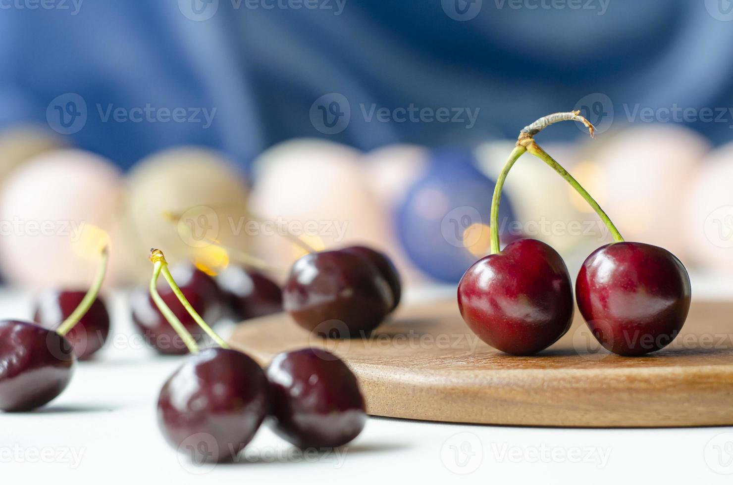 Ripe cherry close-up photo