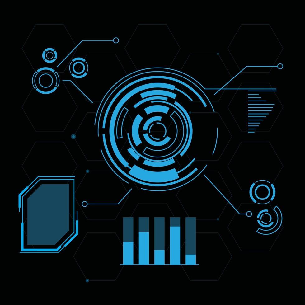 Futuristic user interface illustration vector