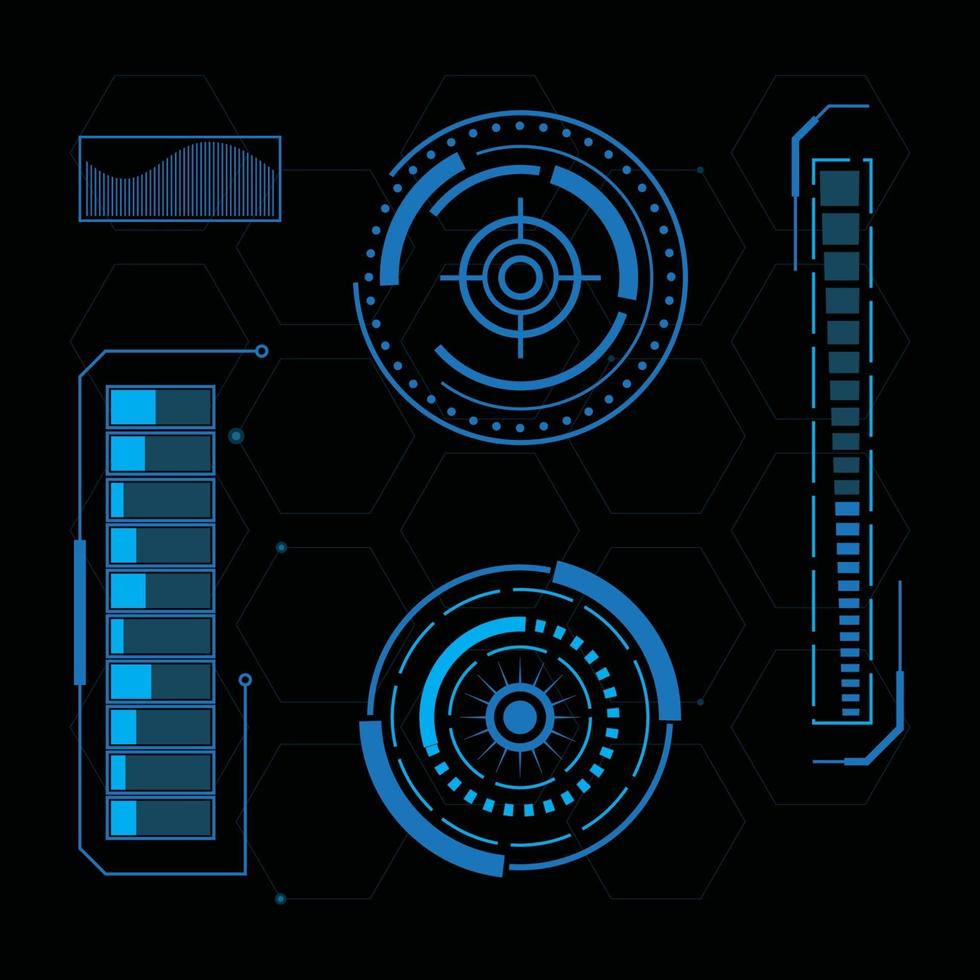 Futuristic user interface illustration vector